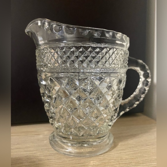 Anchor Hocking Wexford Crystal Glass Creamer Vintage Tableware, Kitchenware - Picture 1 of 9